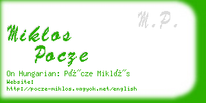 miklos pocze business card